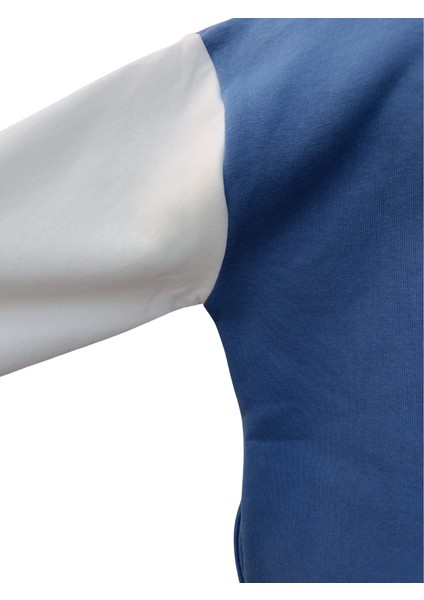 Erkek Çocuk Kolej Mont Mavi - Krem W Nakışlı Şardonlu Tam Kalıp fırsatları