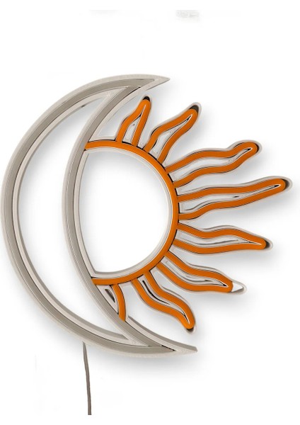 Ay Güneş 3D Baskı Neon LED Gün Işığı - Sarı fiyatları