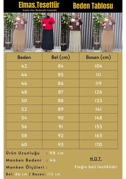 Kadın Giyim Büyük Beden Piliseli Etek modelleri