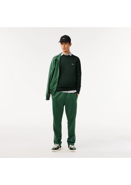 Regular Fit Bisiklet Yaka Organik Pamuklu Erkek Yeşil Kazak fiyatları