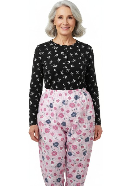 Kadın Kışlık Kadın Anne Içlik Pijama Altı %100 Pamuk Içi Miflonlu Klasik Beli Lastikli Rahat fiyatları