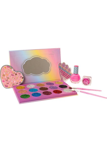 Parlak Güzellik Tasarım Seti – Işıltılı Çocuk Makyaj ve Manikür Oyuncak Seti