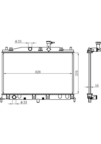 Mtxdpn Radyatör Brazing Accent Era 1..4/1.6i 05 Ac Klimasiz Mek 370X628X18