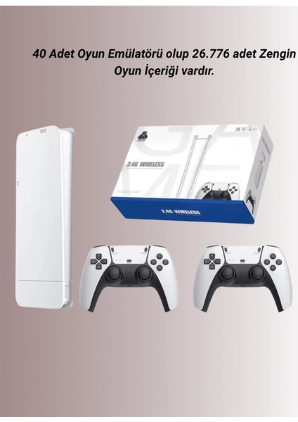 M15 Retro Konsol – 20.000 Oyunlu, Çift Gamepadli, 4K HDMI
