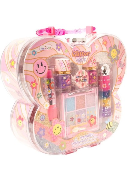 Parıltılı Taşınabilir Kozmetik Seti – Çocuk Makyaj Oyuncak Seti Akrilik Çantalı fiyatları