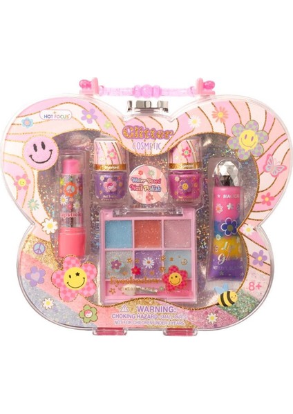 Parıltılı Taşınabilir Kozmetik Seti – Çocuk Makyaj Oyuncak Seti Akrilik Çantalı modelleri