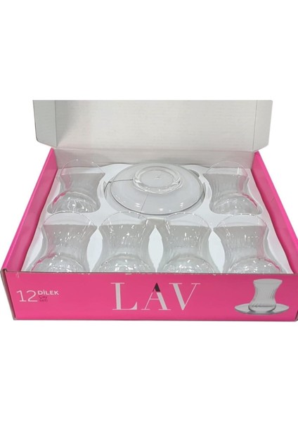 Dilek 6 Kişilik Çay Seti (12 Parça)
