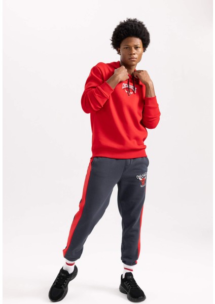 Fit NBA Chicago Bulls Jogger Eşofman Altı Standart Fit Cepli Lastikli Paça
