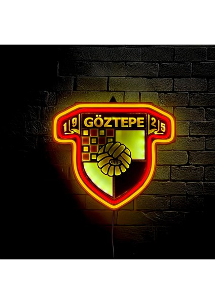 Göztepe 3D Baskı Neon LED Logo Amber - Sarı