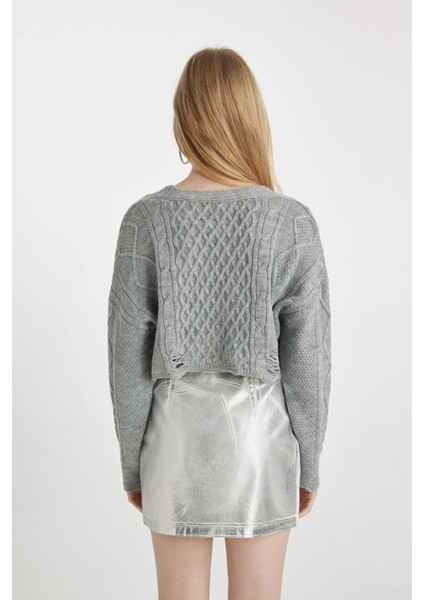 Regular Fit V Yaka Triko Hırka A3286AX23WN