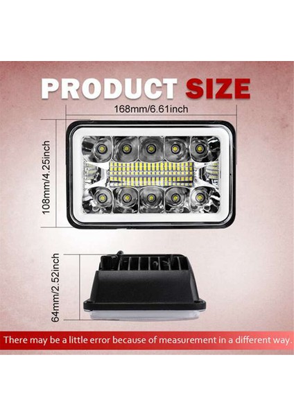 x 6 Inç LED Drl Ampul Kristal Şeffaf Sızdırmaz Far Lambası Far 6x4 Kamyon Motokros Far Parçası (Yurt Dışından) fırsatları