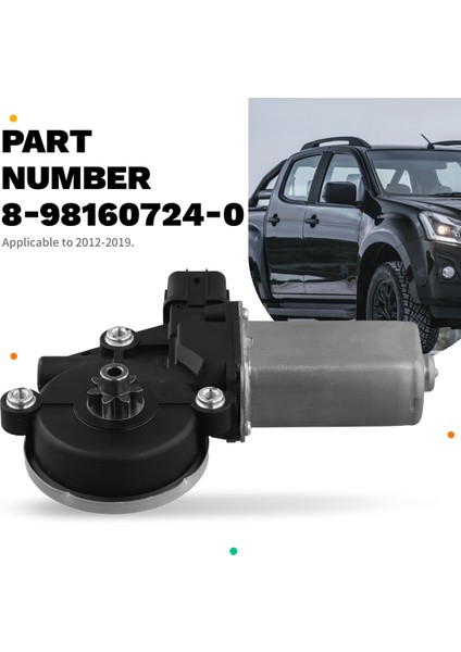 8-98160724-0 Araba Elektrikli Cam Motoru Ön Sol 6 Pin Isuzu Dmax 2012-2019 8981607240 Otomobil Parçaları Lhd (Yurt Dışından) indirimleri