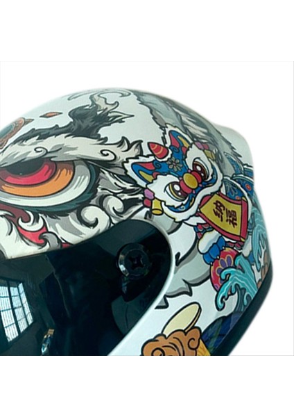 Serin Küçük Pet Motosiklet Kask Mini Arka Koltuk Dekorasyon Ayı Bebek Motosiklet Kask Tam Yüz Sert Kabuk Şapka (Yurt Dışından) fırsatları