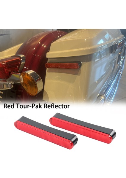 Motosiklet Yansıtıcı Şerit Için Harley Cvo Touring Yol Electra Sokak Glide St Yol Kral 2016-2024 Siyah + Kırmızı (Yurt Dışından) modelleri