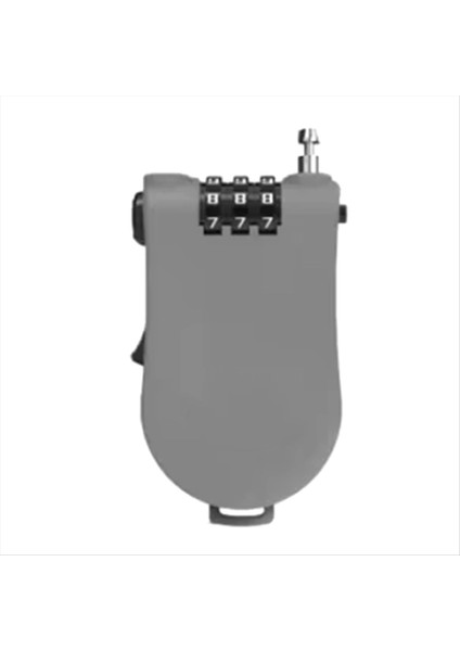 Evrensel Motosiklet Kask Şifreli Kilit Teleskopik Tel Halat Kablo Anti-Hırsızlık Emniyet Kilidi Bavul Kask Gri (Yurt Dışından)