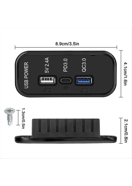 3 Port 12V USB Priz Şarj Cihazı, Pd3. 0 Tip C, Qc 3.0 USB A ve 2.4 A USB Hızlı Şarj Soketi Adaptörü Araba Deniz (Yurt Dışından) indirimleri