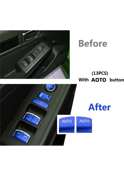 Honda Civic 11. Nesil 2022 Için 13 Adet Pencere Camı Kaldırma Anahtarı Düğmesi Kapağı Trim Çıkartması (Yurt Dışından) indirimleri