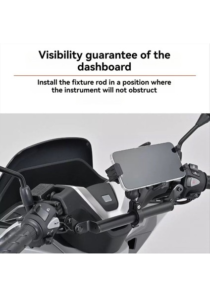 Motosiklet Gidonu Cep Telefon Tutucu Navigasyon Braketi Honda PCX160 Pcx 160 2025 (Yurt Dışından) modelleri