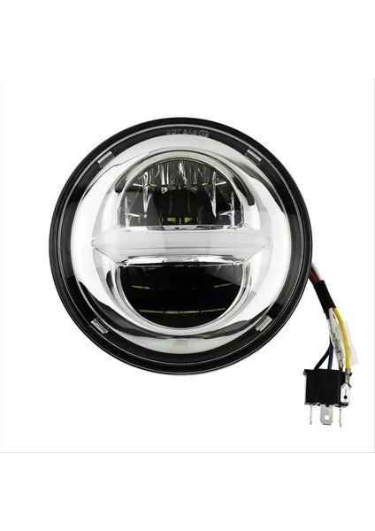 Retro Motosiklet 5.75 Inç LED Far Far Için Harley Far Gündüz Dönüş Sinyali Modifikasyonu Işık Beyaz (Yurt Dışından)