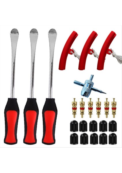 22 Adet / Takım Araba Jant Koruyucu Lastik Değiştirme Kolu Araçları Oto Kaşık Lastik Takımı Jant Koruyucu Jant Lastik Aksesuarları (Yurt Dışından)