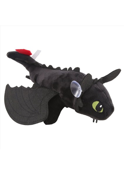 Ejderhanı Nasıl Eğitirsin Dişsiz Küçük Uçan Ejderha Bebek Dekorasyon Motosiklet Kask Hızlı Bırakma Tarzı 27CM Siyah (Yurt Dışından) modelleri