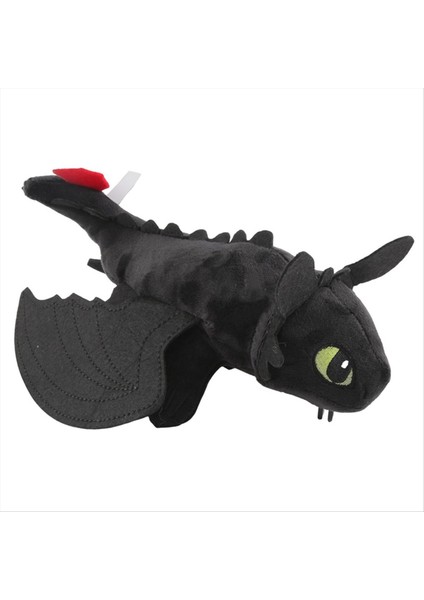 Ejderhanı Nasıl Eğitirsin Dişsiz Küçük Uçan Ejderha Bebek Dekorasyon Motosiklet Kask Hızlı Bırakma Tarzı 35CM Siyah (Yurt Dışından) modelleri