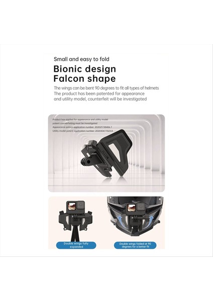 Telesın Motosiklet Kask Dağı Askı Katlanabilir Ön Çene Dağı Gopro 12 Hero 11 10 9 Djı Osmo Action3 INSTA360 (Yurt Dışından) fırsatları