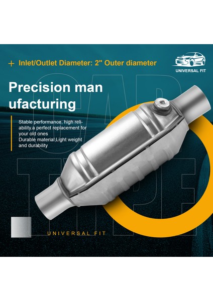 Giriş/çıkış Evrensel Katalitik Konvertör O2 Port &amp Isı Kalkanı 53004 Araç Paslanmaz Çelik Katalitik Konvertör (Yurt Dışından) indirimleri