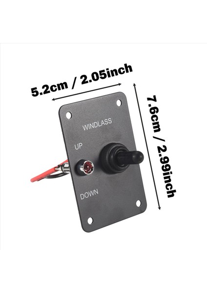 Deniz Teknesi Ankraj Dönüşü Geri Dönüş Geçiş Anahtarı Alüminyum Plaka 2 Yol LED Işık Yukarı/aşağı Geçiş Anahtarı Ankraj Vinç (Yurt Dışından) fırsatları