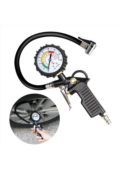 2x Lastik Basınç Göstergesi 220 Psı Lastik Şişiricisi Araba Motosiklet Bisiklet Kamyonu Için 90 Derece Valf Genişletici Hava Kompresörü (Yurt Dışından) fiyatları