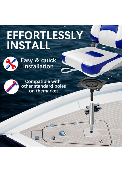 Tekne Koltuk Pimi Montaj Kaplama Tekne Koltuğu Kaide Tekne Koltuk Tabanı 3/4 Inç Tekne Koltuk Kaide Direği (Yurt Dışından) indirimleri