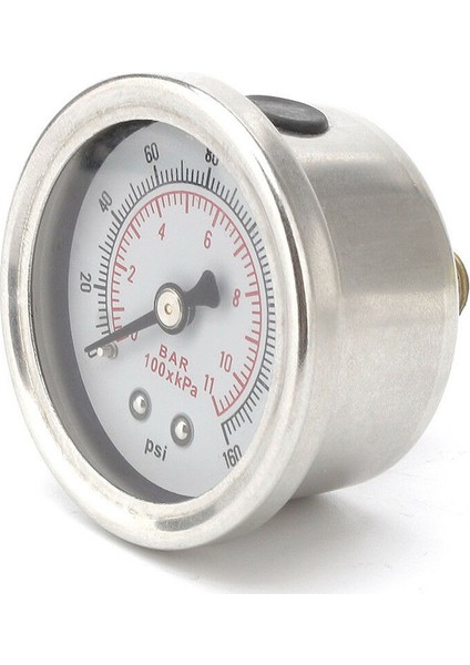 Ayarlanabilir 0-160 Psı Akaryakıt Yağı Basınç Regülatör Göstergesi Krom Gümüş Evrensel (Yurt Dışından) indirimleri