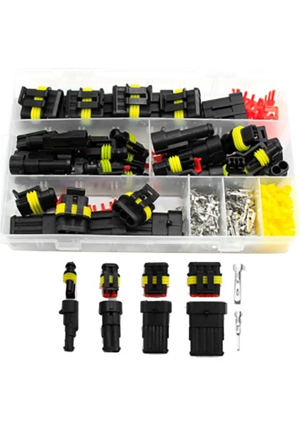 Su Geçirmez Konektörler Kiti Otomotiv Lehim Tel Hızlı Konektör Elektrikli Araç Kabloları Otomatik Conta Soketi 1-6 Pin Fiş (Yurt Dışından)