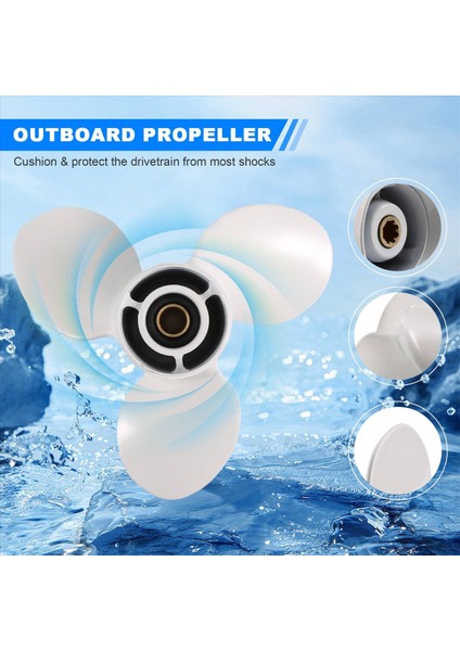 Yamaha Için 9 9-15HP 63V-45945-10-EL 9-1/4 x 9 Alüminyum Alaşım Deniz Dıştan Takma Pervane 8 Spline Diş 3 Bıçak (Yurt Dışından) indirimleri
