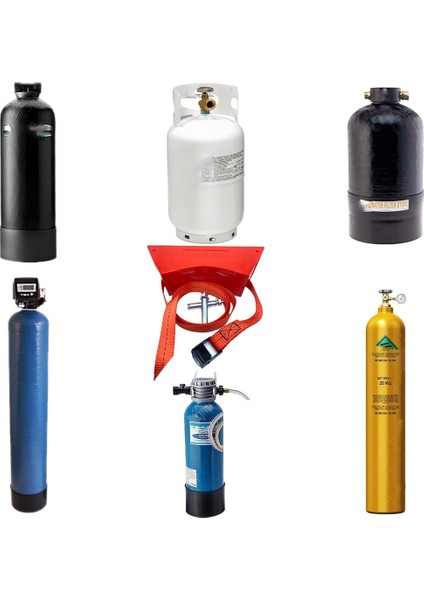 2pcs Propan Tank Tutucu Gaz Silindiri Tutucu Silindir Duvarı Monte Braket Rv Su Yumuşatıcı Için Gaz Silindiri Tutucusu B (Yurt Dışından) fırsatları
