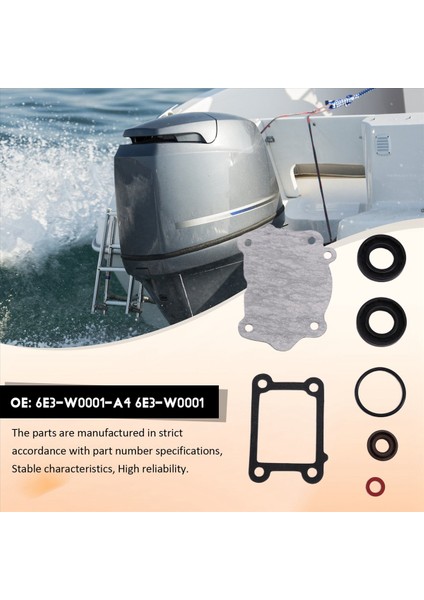 Yamaha 4hp 5hp Dışiş Motoru Için Güç Kafası Conta Kiti 6E3-W0001 6E3-W0001-A4 (Yurt Dışından) indirimleri