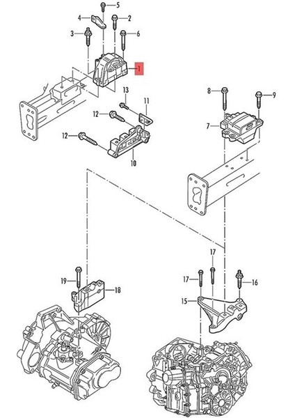 Vw Passat 2005 2006 2007 2008 2019 2010 Için Motor Bağlantıları 1K0199262P Sağ (Yurt Dışından) fiyatları
