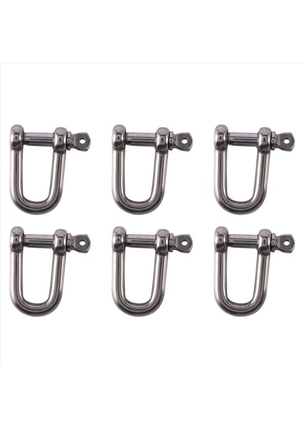 6pcs M6X38MM Düz D-Shackle Kısa Paslanmaz Çelik Aısı 316 (Yurt Dışından)