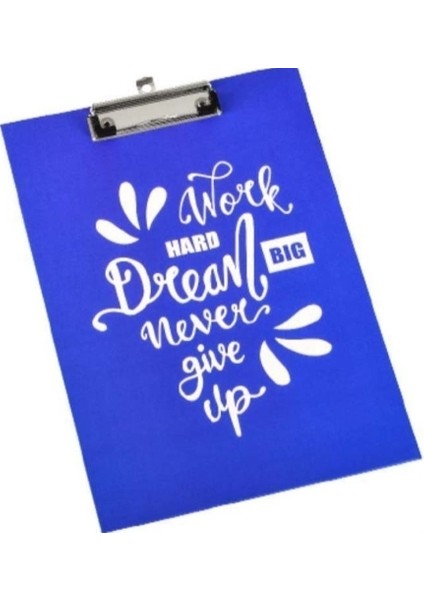 Sekreterlik St-30 Work Hark Dream Never Give Up Desenli Sekreterlik+Lizi A5 Renkli Çizgili Defter