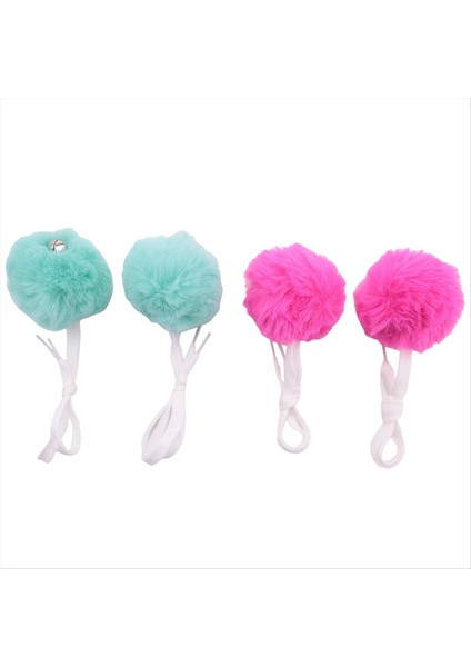 4 Adet Büyük Roller Paten Pom Poms Kadınlar Kızlar Prenses Kravat-On Rulo Paten Pom Poms B (Yurt Dışından)