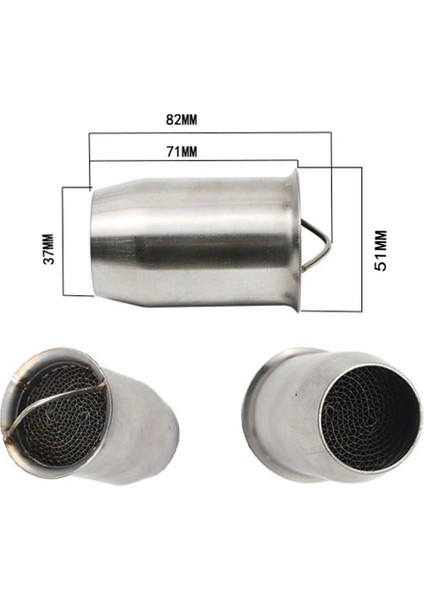 51 mm Evrensel Motosiklet Egzoz Borusu Egzoz Katalizörü Db Honda Yamaha Kawasaki Bmw-Suzukı (Yurt Dışından) fırsatları