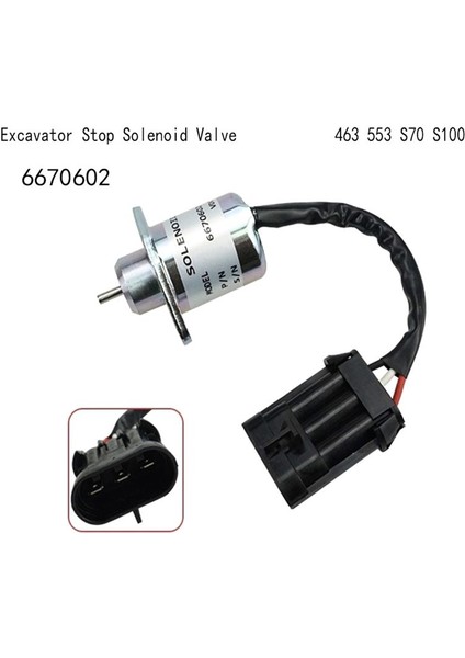 12V Motor Kapat Solenoid Exkavator Bobcat Için Solenoid Valf Durdur 463 553 S70 S100 6670602 (Yurt Dışından) fırsatları