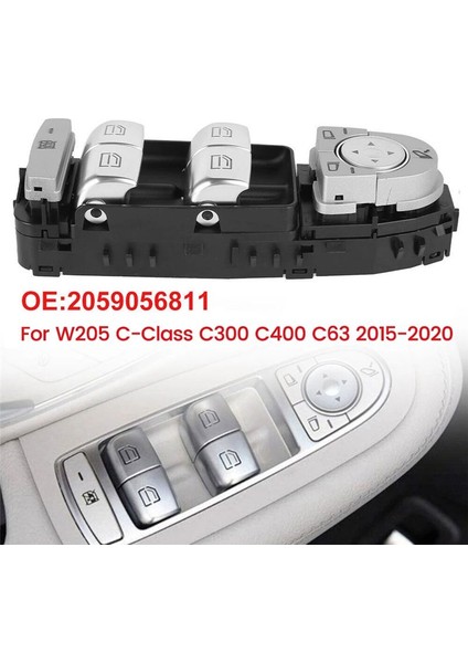 A2059056810 Araba Ön Sol Güç Ana Pencere Kontrol Anahtarı Mercedes-Benz W205 C-Serisi C300 C400 C63 2015-2020 (Yurt Dışından) fiyatları