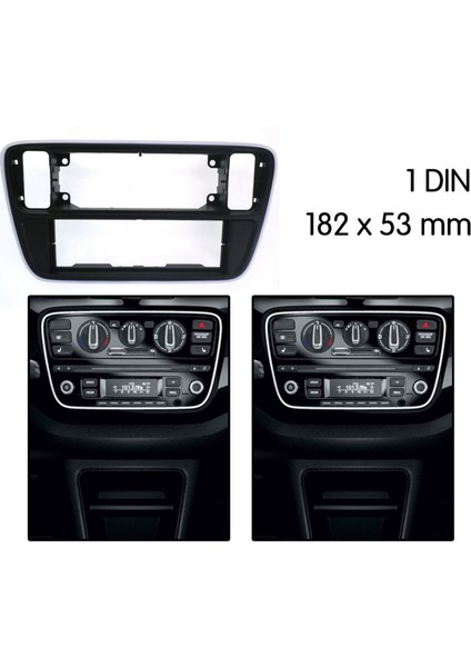 1 Dın Radyo Fasya Facia DVD Panel Plakası Skoda Citigo 2012+ Için 2012+ Için Volkswagen Için Seat Mii 2012+ (Yurt Dışından) fiyatları