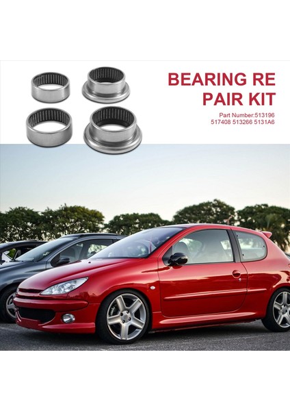 513196 517408 513266 5131A6 Peugeot 206 Arka Aks Izli Kocalı Yatak Onarım Kiti 4 Pcs 47MM (Yurt Dışından) fırsatları