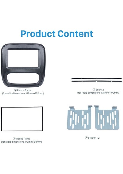 Renault Trafic Opel Vivaro 2015+ 2din Ses Stereo Kapak Gösterge Paneli Panel (Yurt Dışından) indirimleri