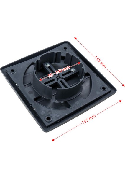 6462 Kare Hareketli Aspiratör Baca Kapağı Duvar Menfezi Ayarlı (Füme) fırsatları