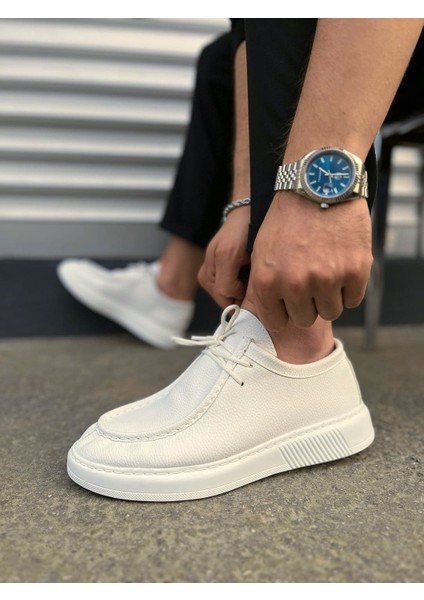 JY170 Tornado Bağcıklı Cilt Erkek Günlük Spor Klasik Ayakkabı Cbt - Beyaz modelleri