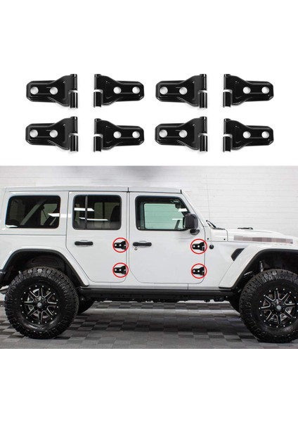 2018-2019 Jeep Wrangler Jl &amp Sınırsız Araba Aksesuarları Için Kapı Menteşe Kapak Koruyucu Trim Kiti (Yurt Dışından)
