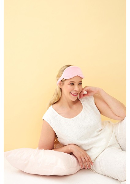 Kadın Ekru Keten Jakarlı Büyük Beden Alt Üst Takım indirimleri